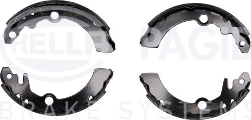 HELLA 8DB 355 000-501 - Комплект тормозных колодок, барабанные autospares.lv