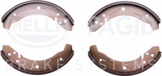 HELLA 8DB 355 000-071 - Комплект тормозных колодок, барабанные autospares.lv