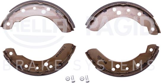 HELLA 8DB 355 000-881 - Комплект тормозных колодок, барабанные autospares.lv