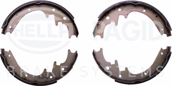 HELLA 8DB 355 000-311 - Комплект тормозных колодок, барабанные autospares.lv