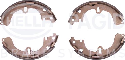 HELLA 8DB 355 000-241 - Комплект тормозных колодок, барабанные autospares.lv