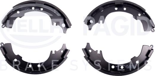 HELLA 8DB 355 000-251 - Комплект тормозных колодок, барабанные autospares.lv