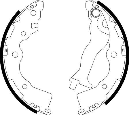 HELLA 8DB 355 000-281 - Комплект тормозных колодок, барабанные autospares.lv