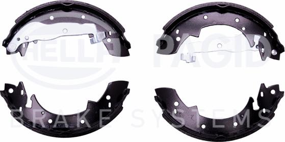 HELLA 8DB 355 001-991 - Комплект тормозных колодок, барабанные autospares.lv