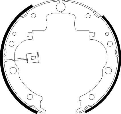 HELLA 8DB 355 001-971 - Комплект тормозных колодок, барабанные autospares.lv