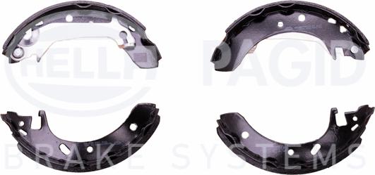 HELLA 8DB 355 001-461 - Комплект тормозных колодок, барабанные autospares.lv