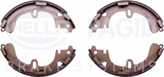 HELLA 8DB 355 001-661 - Комплект тормозных колодок, барабанные autospares.lv