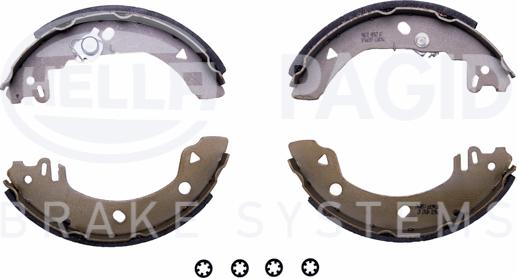 HELLA 8DB 355 001-041 - Комплект тормозных колодок, барабанные autospares.lv