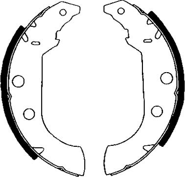 HELLA 8DB 355 001-101 - Комплект тормозных колодок, барабанные autospares.lv