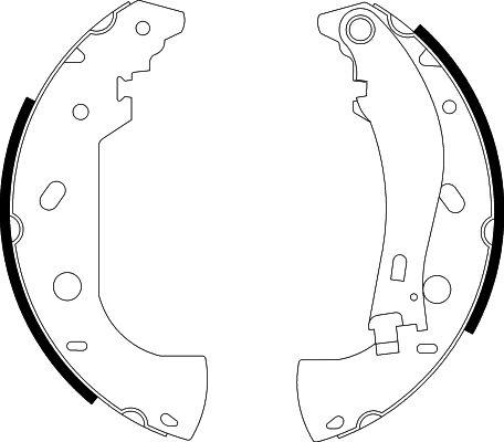 HELLA 8DB 355 001-841 - Комплект тормозных колодок, барабанные autospares.lv