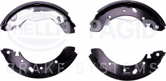 HELLA 8DB 355 001-861 - Комплект тормозных колодок, барабанные autospares.lv