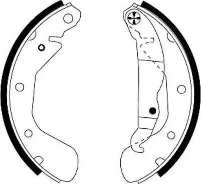 HELLA 8DB 355 022-691 - Комплект тормозных колодок, барабанные autospares.lv