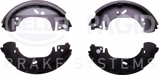 HELLA 8DB 355 001-371 - Комплект тормозных колодок, барабанные autospares.lv