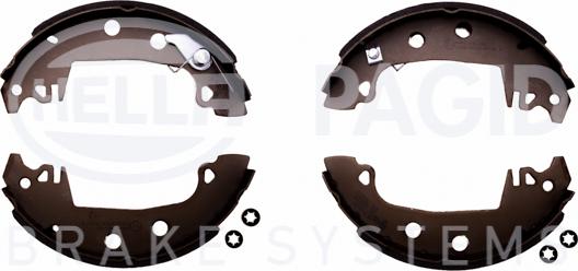 HELLA 8DB 355 001-201 - Комплект тормозных колодок, барабанные autospares.lv