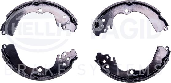 HELLA 8DB 355 001-221 - Комплект тормозных колодок, барабанные autospares.lv