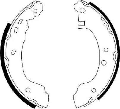 HELLA 8DB 355 001-271 - Комплект тормозных колодок, барабанные autospares.lv