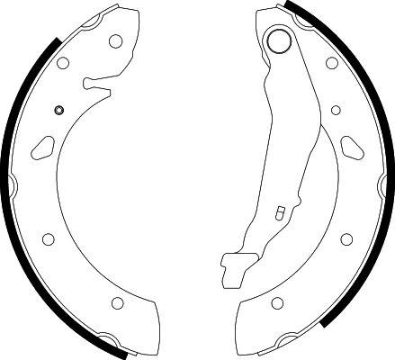 HELLA 8DB 355 001-761 - Комплект тормозных колодок, барабанные autospares.lv