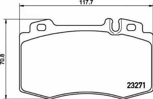 HELLA 8DB 355 015-851 - Тормозные колодки, дисковые, комплект autospares.lv