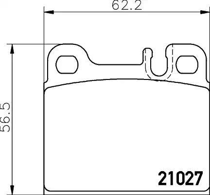 HELLA 8DB 355 008-101 - Тормозные колодки, дисковые, комплект autospares.lv