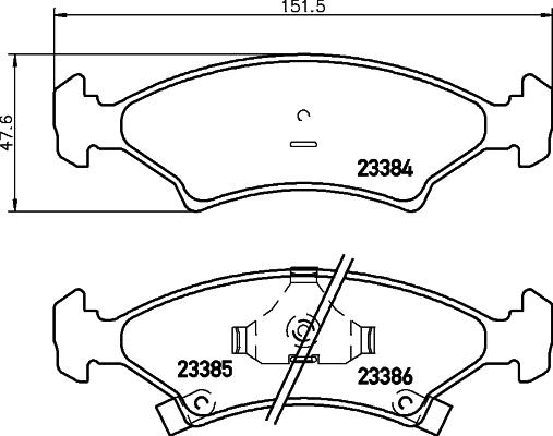 HELLA 8DB 355 008-241 - Тормозные колодки, дисковые, комплект autospares.lv