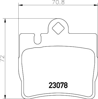 HELLA 8DB 355 008-711 - Тормозные колодки, дисковые, комплект autospares.lv