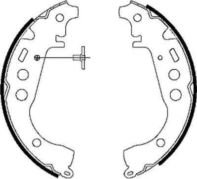 HELLA 8DB 355 003-461 - Комплект тормозных колодок, барабанные autospares.lv