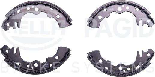 HELLA 8DB 355 003-081 - Комплект тормозных колодок, барабанные autospares.lv