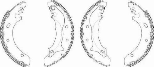 HELLA 8DB 355 003-241 - Комплект тормозных колодок, барабанные autospares.lv