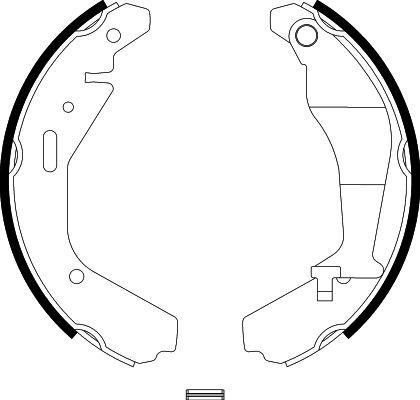 HELLA 8DB 355 002-951 - Комплект тормозных колодок, барабанные autospares.lv