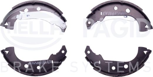 HELLA 8DB 355 002-911 - Комплект тормозных колодок, барабанные autospares.lv