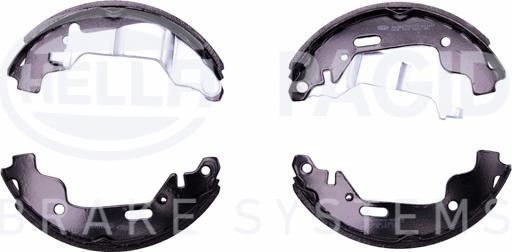 HELLA 8DB 355 002-451 - Комплект тормозных колодок, барабанные autospares.lv