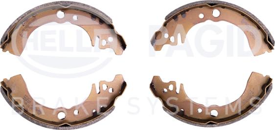 HELLA 8DB 355 002-431 - Комплект тормозных колодок, барабанные autospares.lv