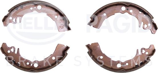 HELLA 8DB 355 002-591 - Комплект тормозных колодок, барабанные autospares.lv