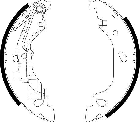 HELLA 8DB 355 002-581 - Комплект тормозных колодок, барабанные autospares.lv