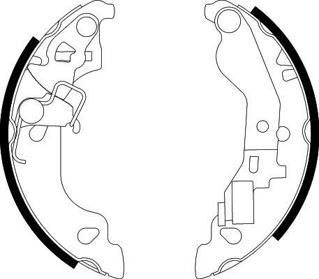 HELLA 8DB 355 002-571 - Комплект тормозных колодок, барабанные autospares.lv