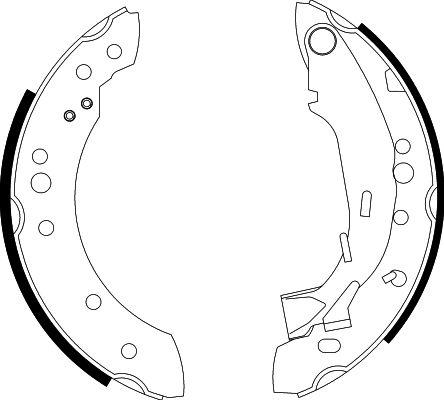 HELLA 8DB 355 002-601 - Комплект тормозных колодок, барабанные autospares.lv