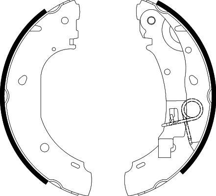 HELLA 8DB 355 002-681 - Комплект тормозных колодок, барабанные autospares.lv