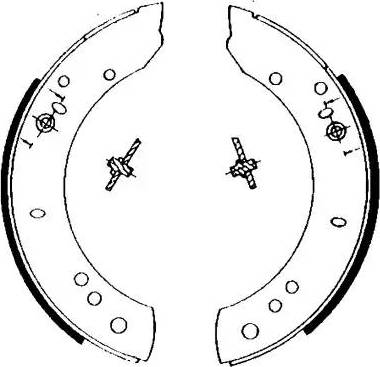 HELLA 8DB 355 002-081 - Комплект тормозных колодок, барабанные autospares.lv