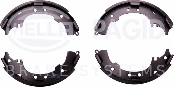 HELLA 8DB 355 002-191 - Комплект тормозных колодок, барабанные autospares.lv