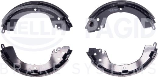 HELLA 8DB 355 002-151 - Комплект тормозных колодок, барабанные autospares.lv