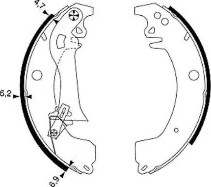 HELLA 8DB 355 002-101 - Комплект тормозных колодок, барабанные autospares.lv