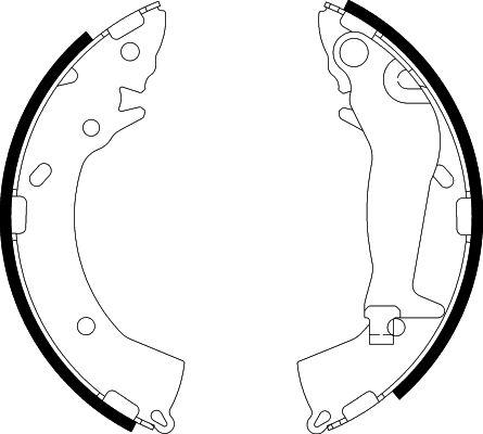 HELLA 8DB 355 002-821 - Комплект тормозных колодок, барабанные autospares.lv