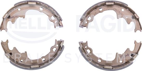 HELLA 8DB 355 002-371 - Комплект тормозных колодок, барабанные autospares.lv