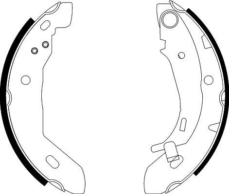 HELLA 8DB 355 002-251 - Комплект тормозных колодок, барабанные autospares.lv