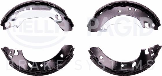 HELLA 8DB 355 002-211 - Комплект тормозных колодок, барабанные autospares.lv