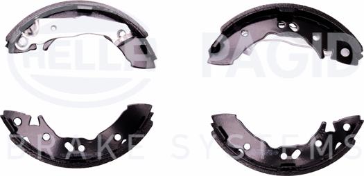 HELLA 8DB 355 002-271 - Комплект тормозных колодок, барабанные autospares.lv