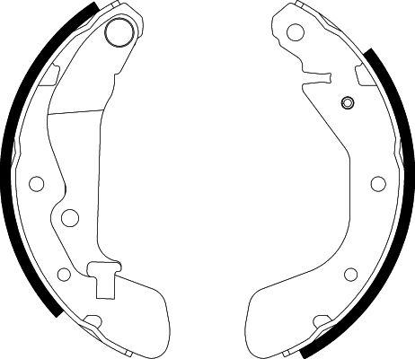 HELLA 8DB 355 002-791 - Комплект тормозных колодок, барабанные autospares.lv