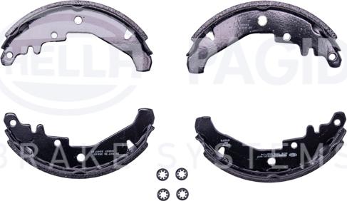 HELLA 8DB 355 002-741 - Комплект тормозных колодок, барабанные autospares.lv