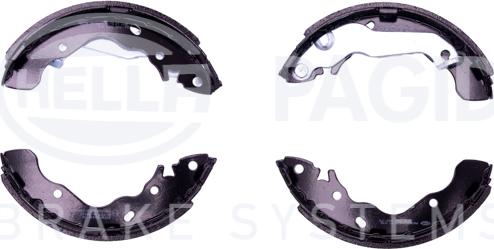 HELLA 8DB 355 002-761 - Комплект тормозных колодок, барабанные autospares.lv