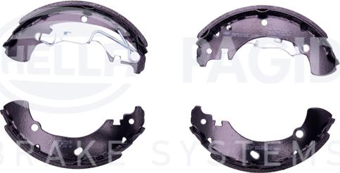 HELLA 8DB 355 002-701 - Комплект тормозных колодок, барабанные autospares.lv